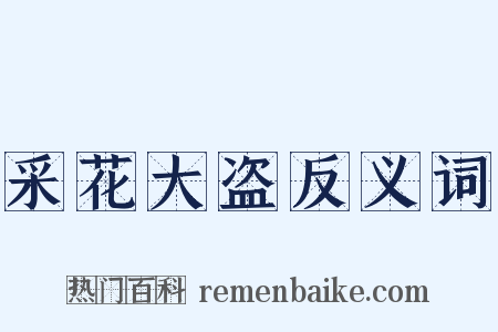 采花大盗反义词是什么意思的图片